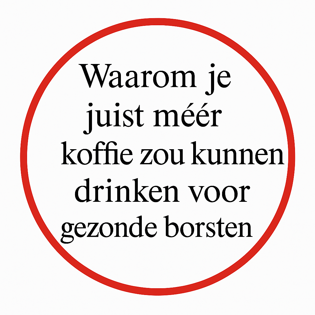 Waarom je juist méér koffie zou kunnen drinken voor gezonde borsten.”