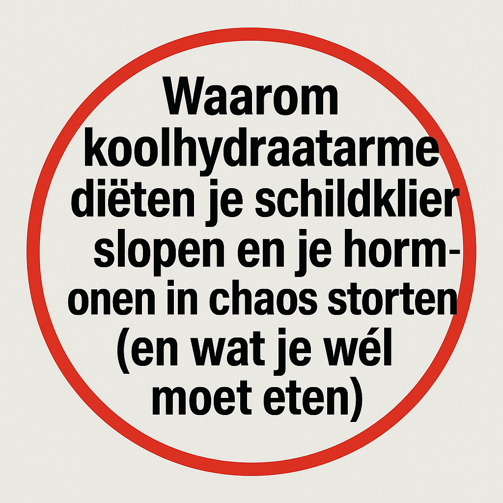 Waarom koolhydraat­arme diëten je schildklier slopen en je hormonen in chaos storten (en wat je wél moet eten)!”