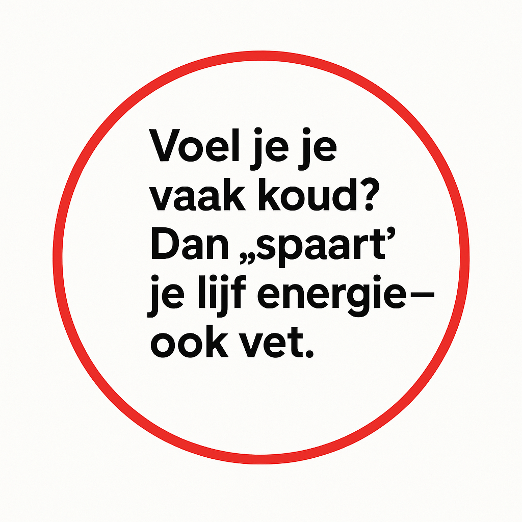 Voel je je vaak koud? Dan “spaart” je lijf energie — ook vet.